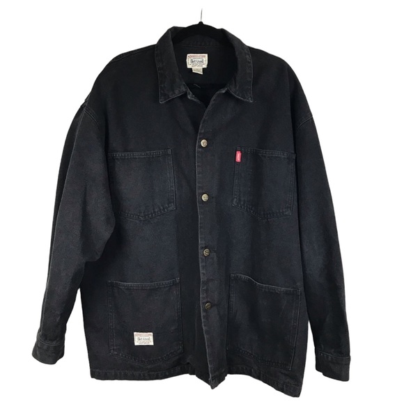 Get Used Black Denim Jacket - Picture 1 of 7